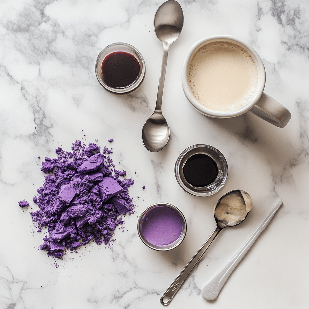 ingrédients ube latte recette