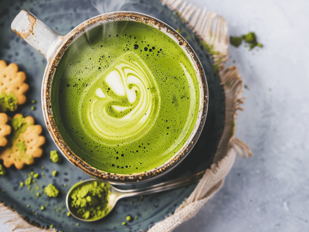 tasse de matcha prête à déguster