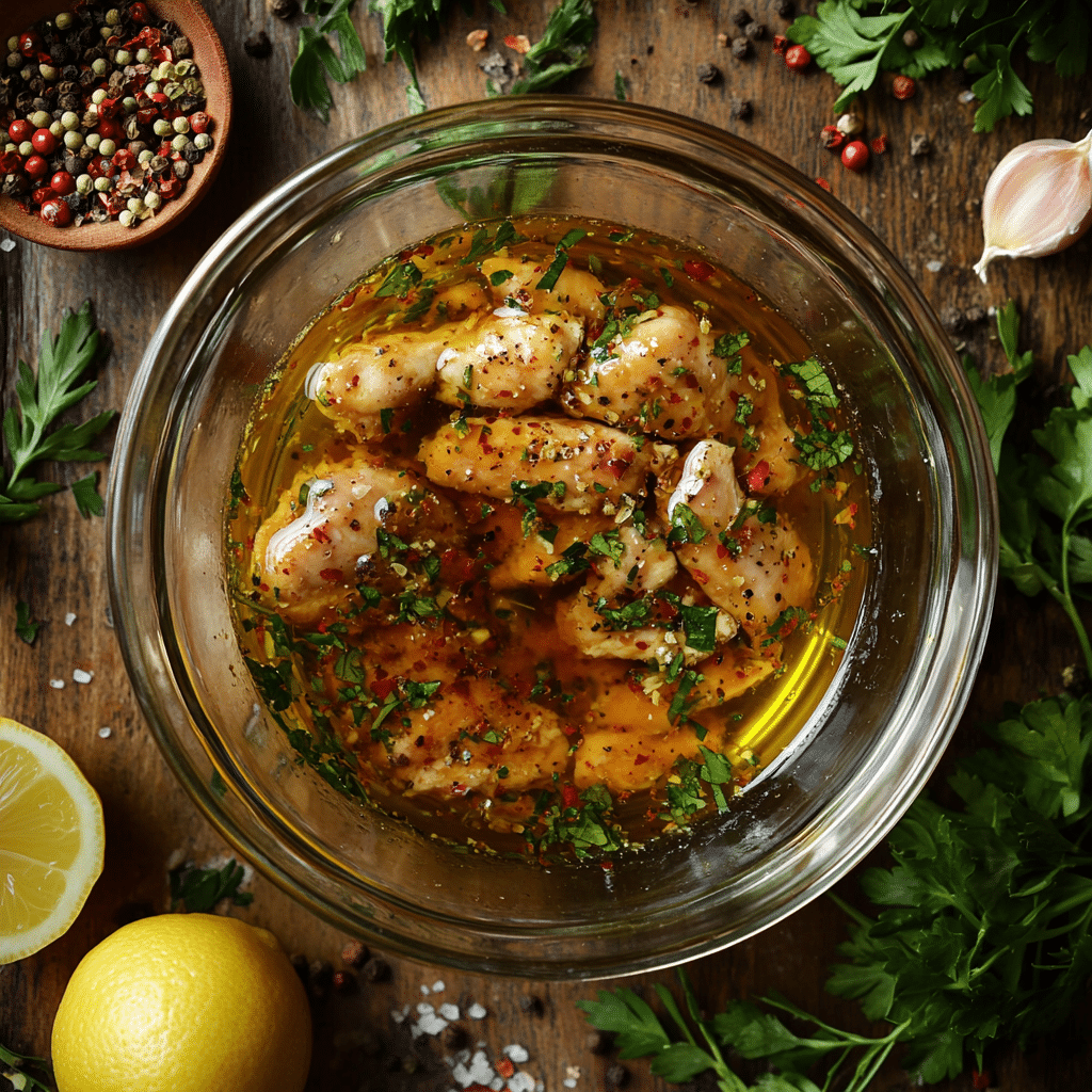 Marinade maison pour brochettes de poulet