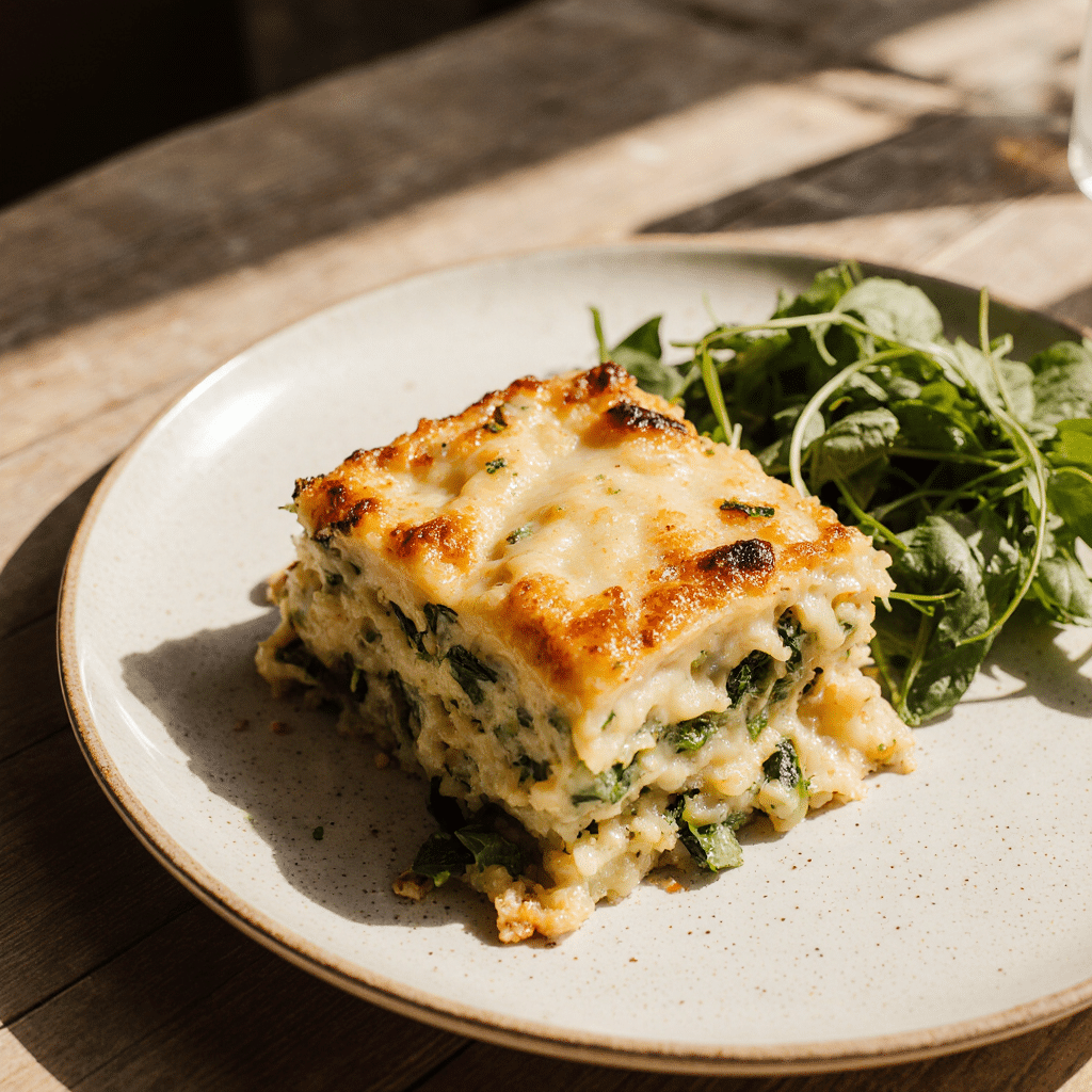 lasagnes aux courgettes dorées au four